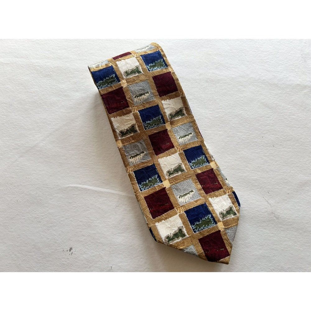 Vintage Jonathan Wachtel‎ Men's Necktie Tie Silk Multicolor